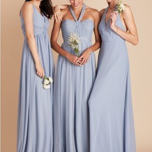 Birdy Grey Dusty Blue Chiffon bridesmaid convertible dress
